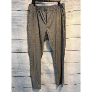 Calibrate Mens Slim Fit Gray Pants Elastic Waist Size XL